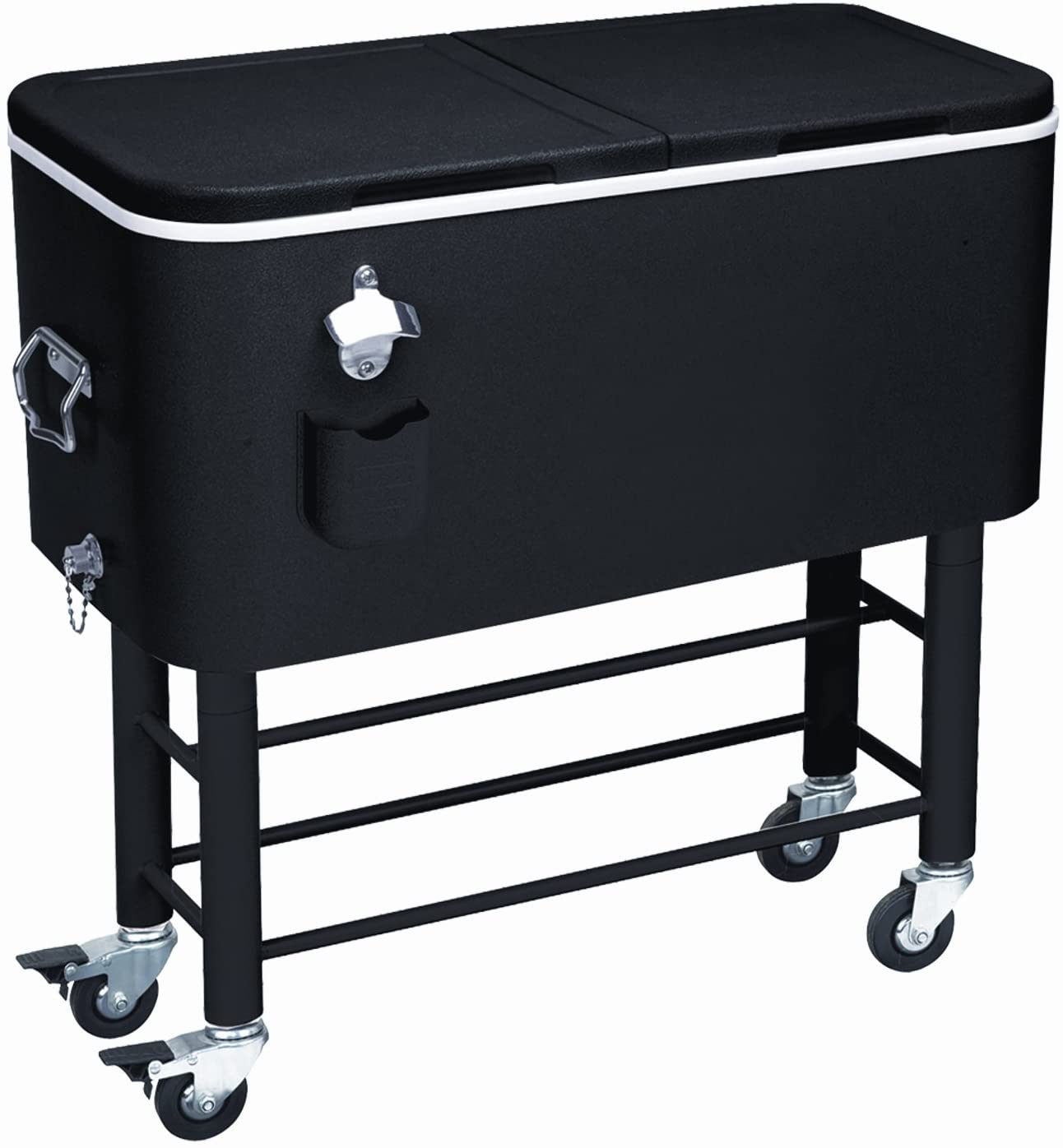Rio Brands Entertainer Rolling Party Cooler (77 Quarts, Midnight Sands)