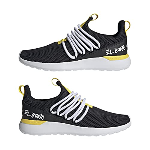 adidas Men's LITE Racer Adapt 3.0 Trail Running Shoe, Black/Black/White, 9