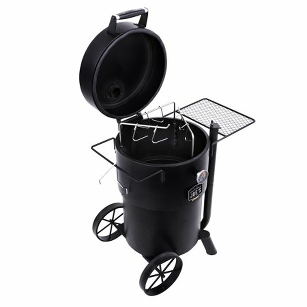 Oklahoma Joe's Bronco Charcoal Barrel Drum Smoker- Black