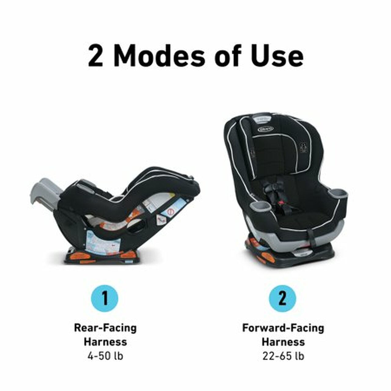 Graco Extend2Fit Convertible Car Seat, Ride Rear-Facing Longer, Gotham