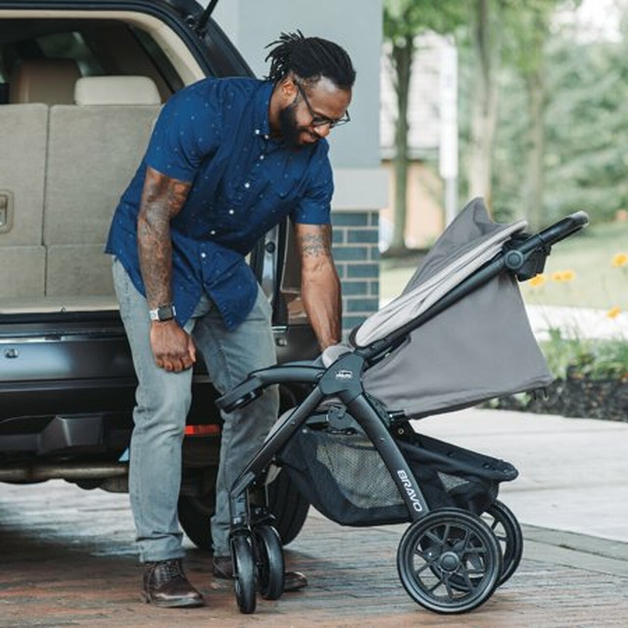 Chicco Bravo LE Trio Travel System, Driftwood