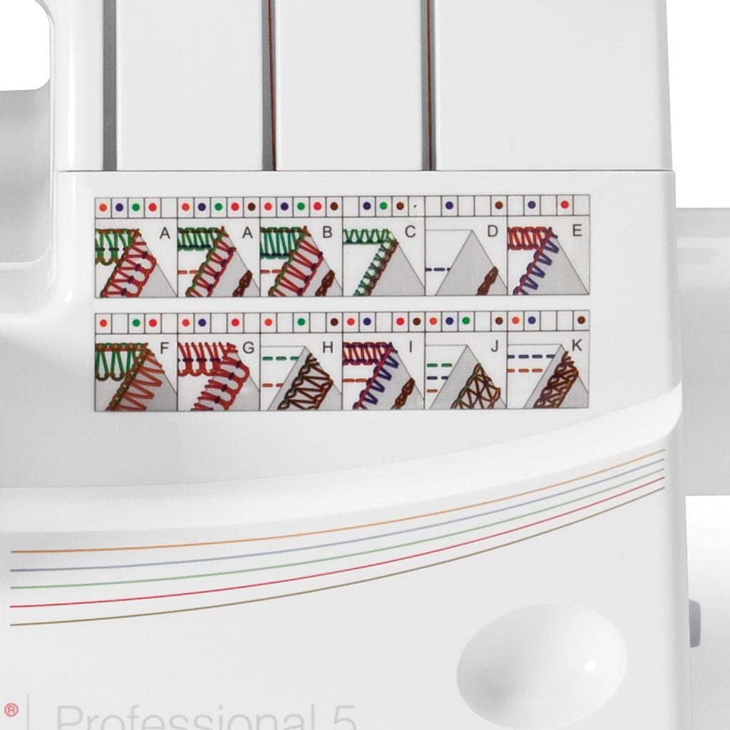 SINGER | Professional 14T968DC Serger Overlock with 2-3-4-5 Stitch Capability, 1300 Stitches per minute, & Self Adjusting – Sewing Made Easy,White