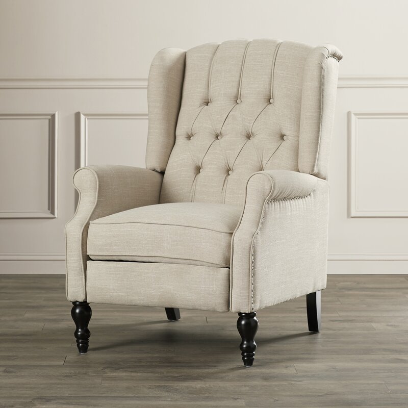 Albertine 75Cm Wide Manual Wingback Chair Recliner