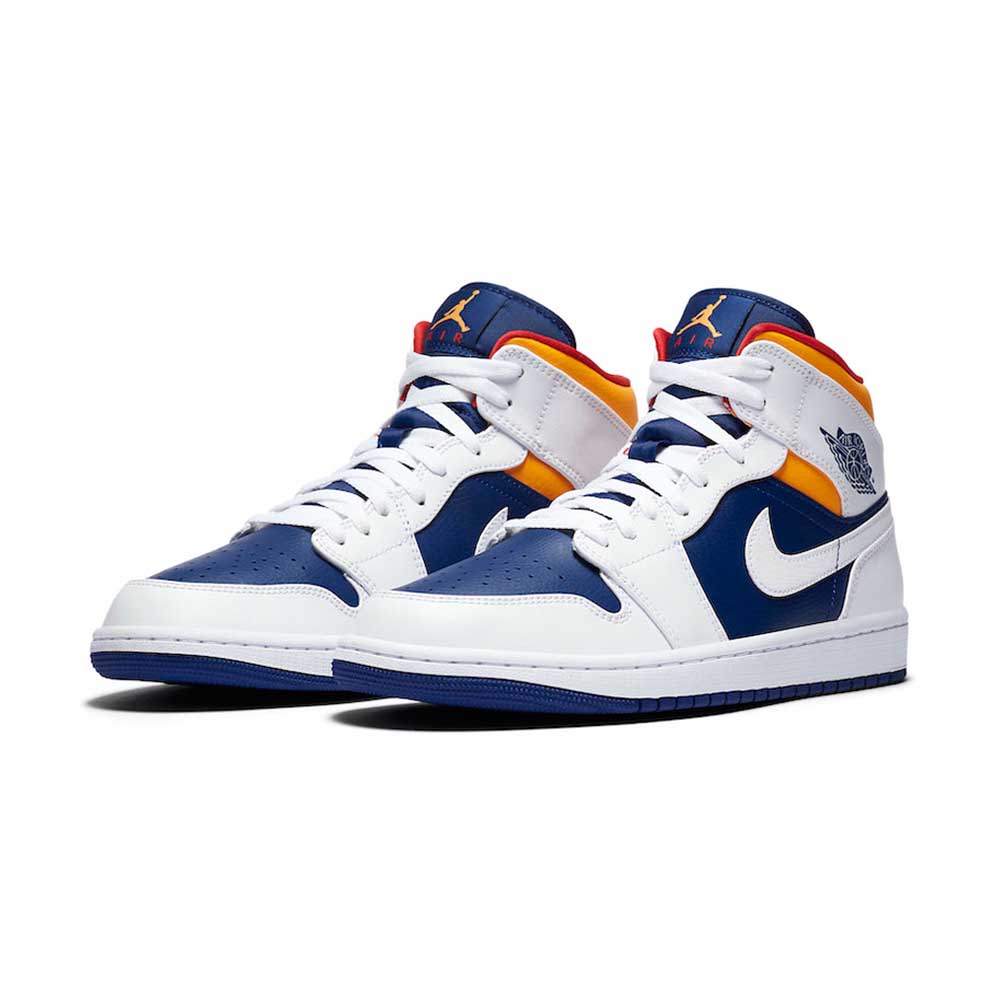Jordan Air Jordan 1 Mid  ‘ White Deep Royal Blue ‘ 554724-131
