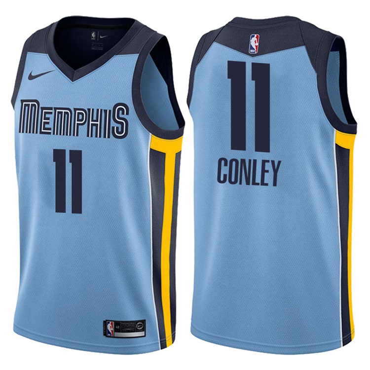 Men's 2017-18 Mike Conley Grizzlies #11 Blue Jersey