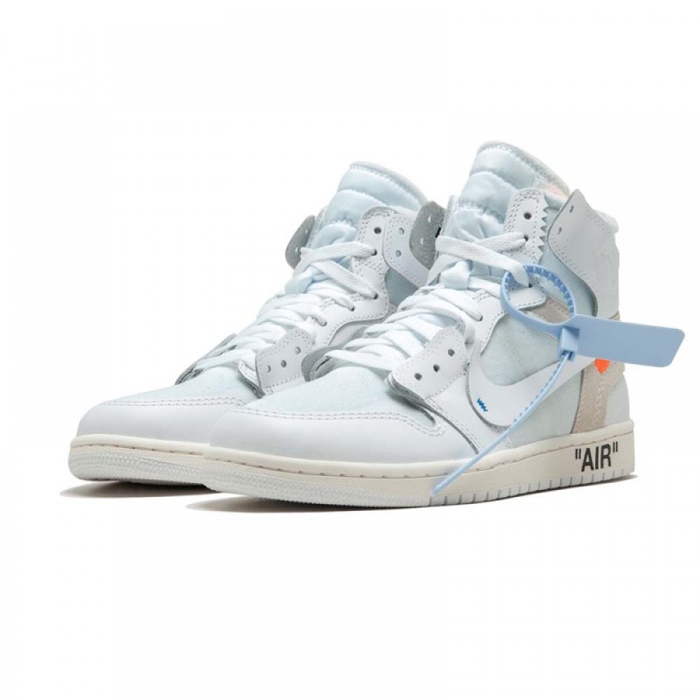 OFF-WHITE X AIR JORDAN 1 RETRO HIGH OG  ‘ WHITE ‘  2018AQ0818-100