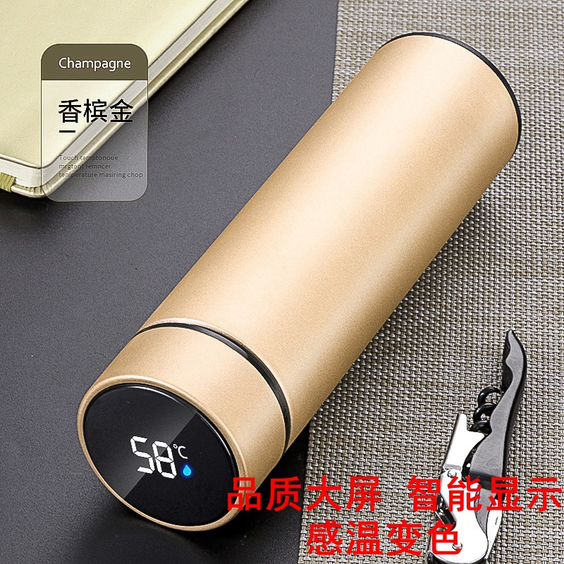 批发保温杯智能测温水杯316不锈钢创意温度显示商务礼品直杯定 制