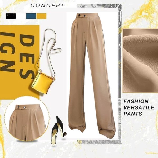 سروال نسائي فضفاض كامل الطول