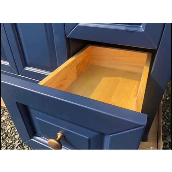 New in box! 48” Single Sink Navy Blue Bathroom Vanity Cabinet w Marble Top- solid Wood cabinet