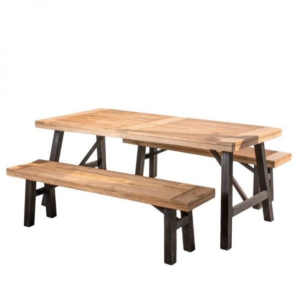 4 – Person Acacia Solid Wood Dining Set