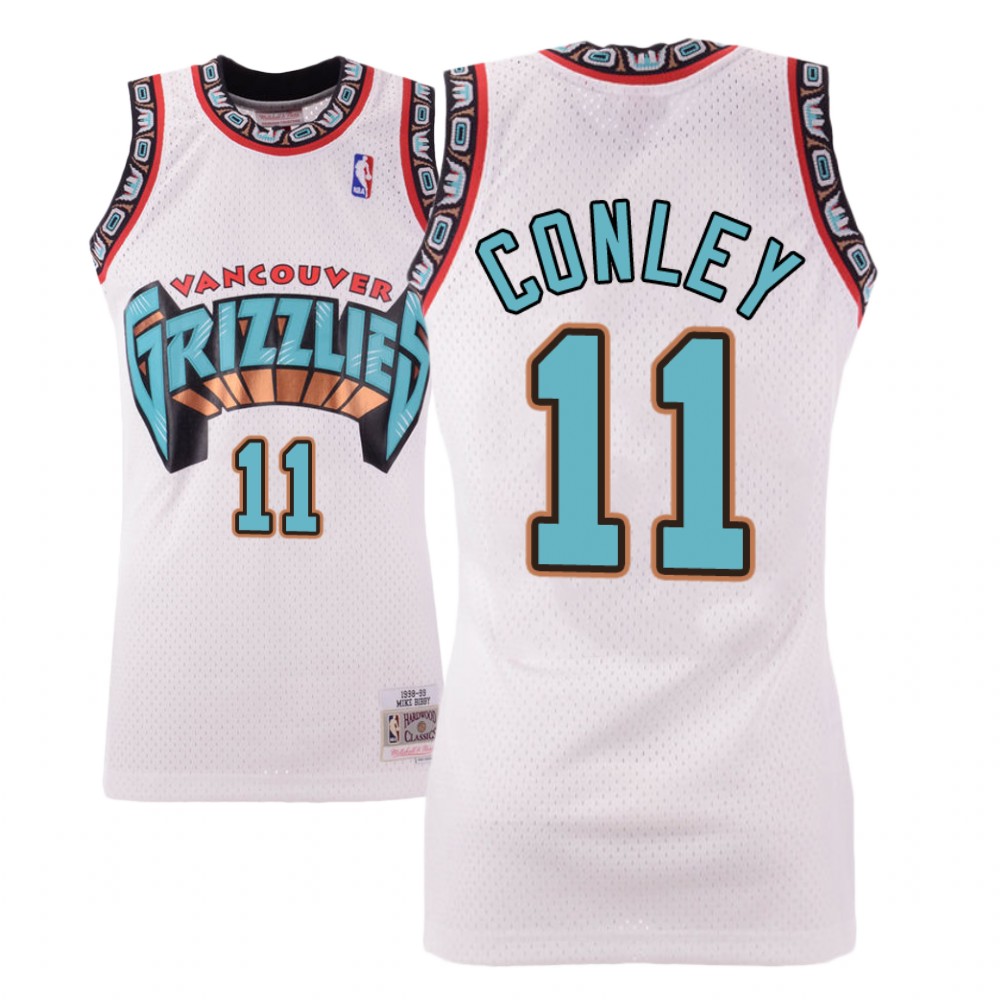 Mike Conley Grizzlies #11 Hardwood Classics White Swingman Jersey