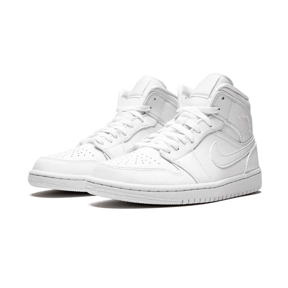 Air Jordan 1 Mid  ‘ Triple White ‘ 554724-129