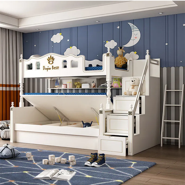 High and low bed bunk wooden bed multifunctional combination children's bed double-layer two-layer bunk bed