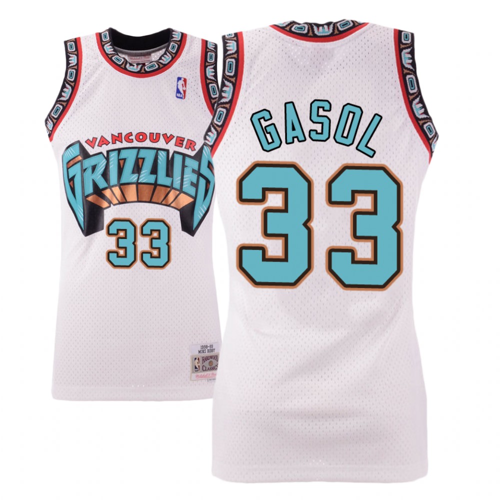 Marc Gasol Grizzlies #33 Hardwood Classics White Swingman Jersey