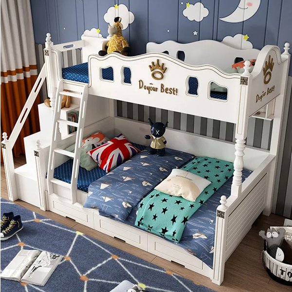 High and low bed bunk wooden bed multifunctional combination children's bed double-layer two-layer bunk bed